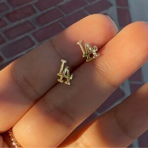 ✨NEW✨ SINGLE PIECE - LA Dodgers 14K Sold Gold Stud